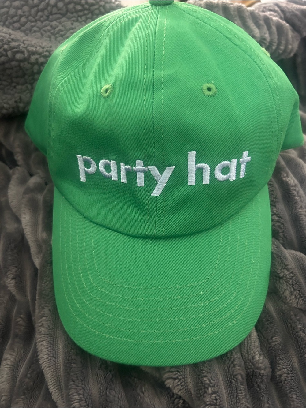 Kate Spade - NWT - Green "party hat" Embroidered Baseball Cap